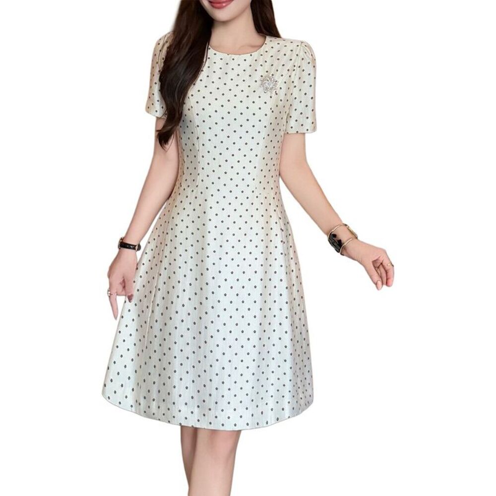 Burryco Womens A-Line Dress, White